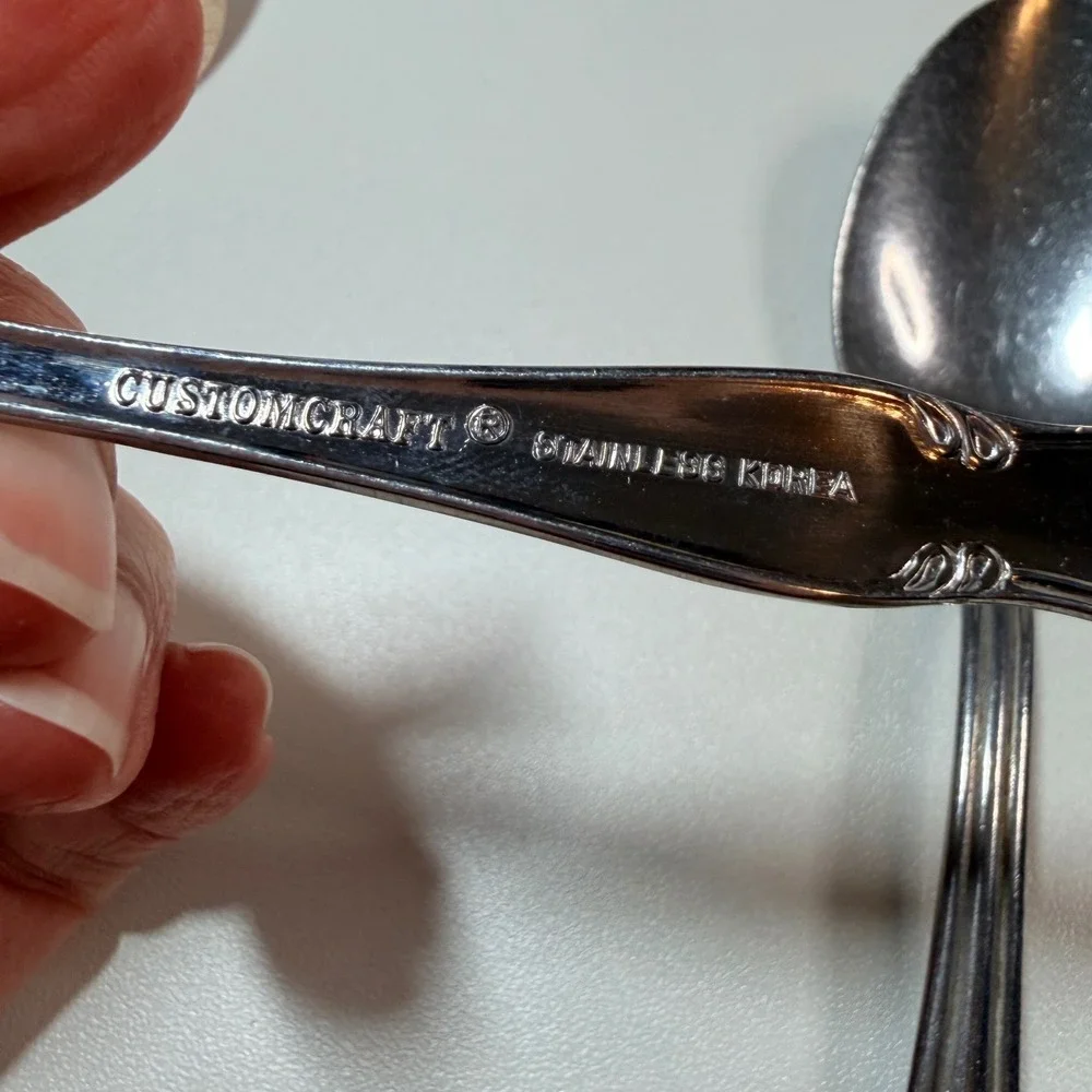 Mixed Lot 7 Stainless Steel Teaspoons Royal Household Customcraft Castle Court
